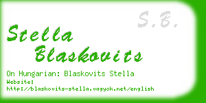 stella blaskovits business card